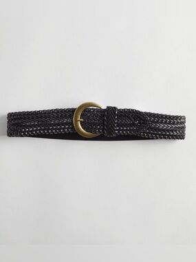 TORRID Woven Stretch Waist Belt - Size 2 (18/20) Black/Gold